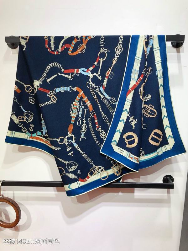Hermes Scarf 140X140cm 70% 30% E090130